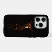 Noir 4 Luxe iPhone 15 Pro Mate, Okapi de la forêt (Verso Horizontal)