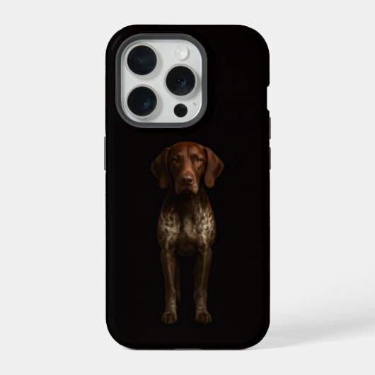 Noir 4 Luxe iPhone 15 Pro Mate Pointer Allemand (Verso)