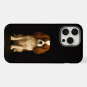 Noir 4 Luxe iPhone 15 Pro Max, Cavalier Spaniel (Verso Horizontal)