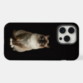Noir 4 Luxe iPhone 15 Pro Max, Chat Birman (Verso Horizontal)