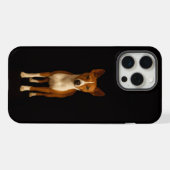 Noir 4 Luxe iPhone 15 Pro Max, Chien Basenji Class (Verso Horizontal)