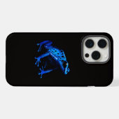 Noir 4 Luxe iPhone 15 Pro Max, Grenouille bleue (Verso Horizontal)