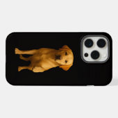 Noir 4 Luxe iPhone 15 Pro Max, Labrador tendre (Verso Horizontal)