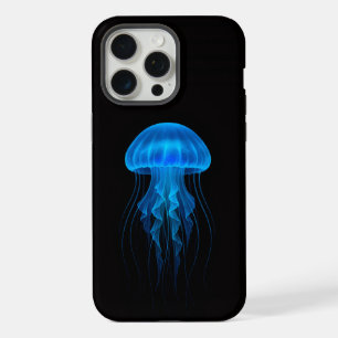 Noir 4 Luxe iPhone 15 Pro Max, Méduse Bleue