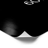 Noir 60e Affiche de bienvenue d'anniversaire | Reg (Coin)