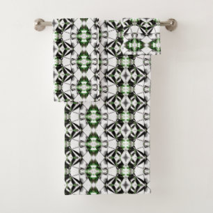 Noir à blanc avec vert, lignes virtuelles répétiti
