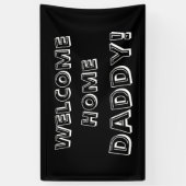 Noir à la maison bienvenu de bannière de coutume (Vertical)