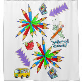 Noir à l'école est Cool rideau de douche (Devant)