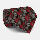 noir à motifs de losanges et rouge de cravate de (Roulé)