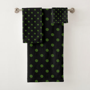 Noir à pois vert