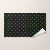 Noir à pois vert (Serviette à main)