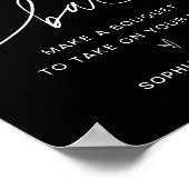 NOIR-aanloopbalk, maak uw Bouquet-teken Poster (Hoek)