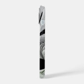 Noir Abstrait et blanc avec art fractal vert (Côté gauche)