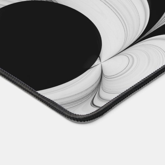 Noir Abstrait et blanc avec art fractal vert (Coin)