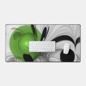 Noir Abstrait et blanc avec art fractal vert (Clavier et souris)