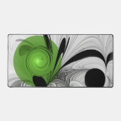 Noir Abstrait et blanc avec art fractal vert (Recto)