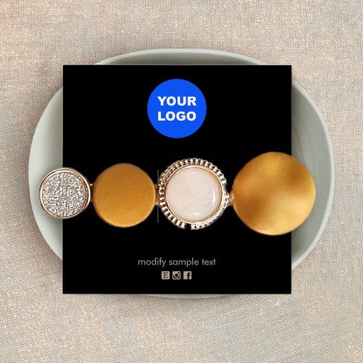 Noir Ajouter Logo Accessoire de cheveux Affichage