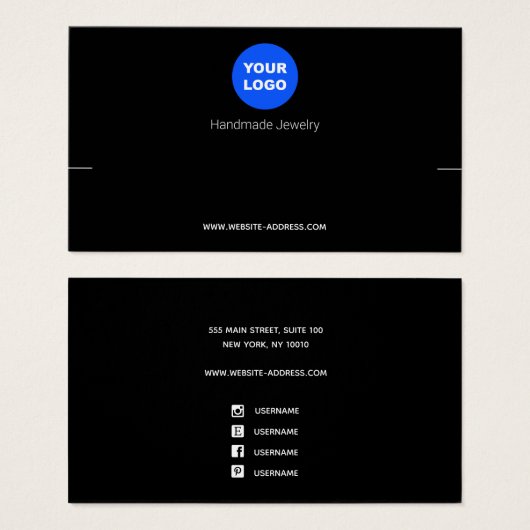 Noir Ajouter logo collier bracelet écran (Devant & derrière)