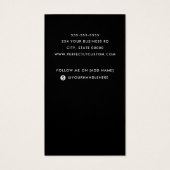 Noir ajouter logo social media vertical carte de v (Dos)