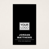 Noir ajouter logo social media vertical carte de v (Devant)