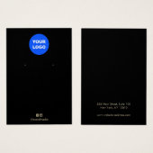 Noir Ajouter votre carte d'affichage d'oreille de  (Devant & derrière)