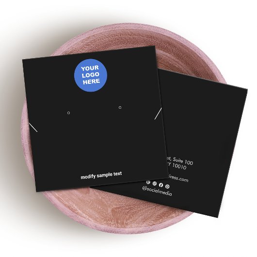 Noir Ajouter votre logo collier d'oreille Écran