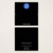 Noir Ajouter votre logo collier d'oreille Écran (Devant & derrière)