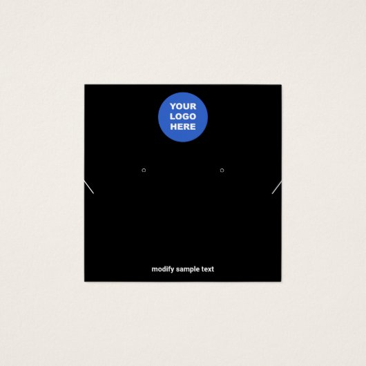 Noir Ajouter votre logo collier d'oreille Écran (Devant)