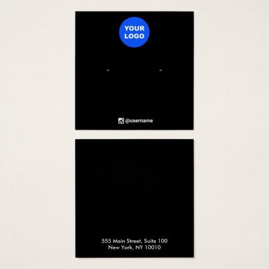 Noir Ajouter Votre Logo Écran De Bijoux À Porter (Devant & derrière)