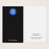 Noir Ajouter Votre Logo Trois Écouteurs Carte D'Af (Devant & derrière)