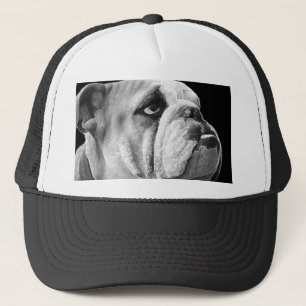 Noir anglais de casquette de bouledogue