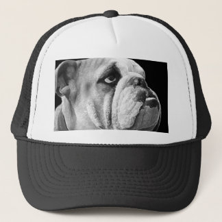 Noir anglais de casquette de bouledogue
