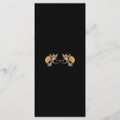 Noir Aquarelle Art Nouveau Menu Mariage (Dos)