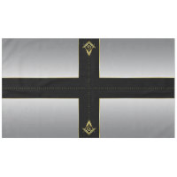 Noir Argent Masonique Nappe & Décorations