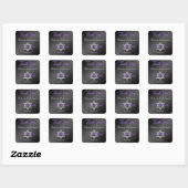 Noir, Argent, Violet De 1,5 Po. Sticker bat mitzva (Feuille)