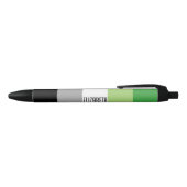 Noir Aromantic Nom du drapeau Stylo (Haut)