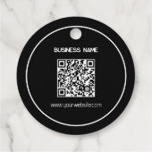 Noir arrondi minimal avec logo accroché étiquette (Dos)