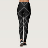 Noir avec bandes grises leggings (Dos)