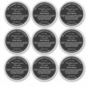 Noir avec blanc Cosmétique Jar Lid Étiquette 2.5" (Devant)