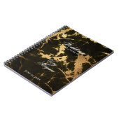 Noir avec Carnet Wedding planner Gold Marbling (Côté gauche)