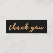 Noir avec Carte de visite Merci or (Devant)