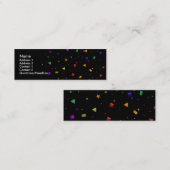 Noir avec cartes de profil Confetti (Devant / Derrière)