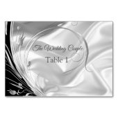 Noir avec cartes Silveron Champagne Table en soie (Devant)