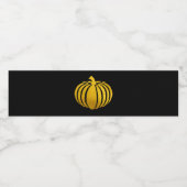 Noir avec Citrouille d'huile d'or Étiquette de bou (Étiquettes simples)