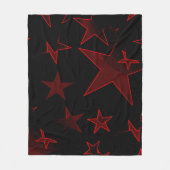 Noir avec couverture en polaire Red Stars (Devant)