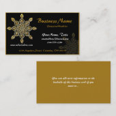 Noir avec des cartes de visite d'objet d'art (Devant / Derrière)