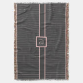 Noir avec des rayures roses Lancer la couverture (devant Vertical)