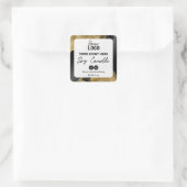 Noir avec Étiquettes de bougie en soja d'encre or (Sac)