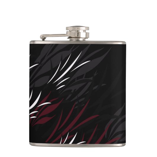 Noir avec flacon de plumes de Burgandy (Devant)