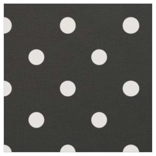 Noir avec le tissu de coton blanc de pois (Fermer)